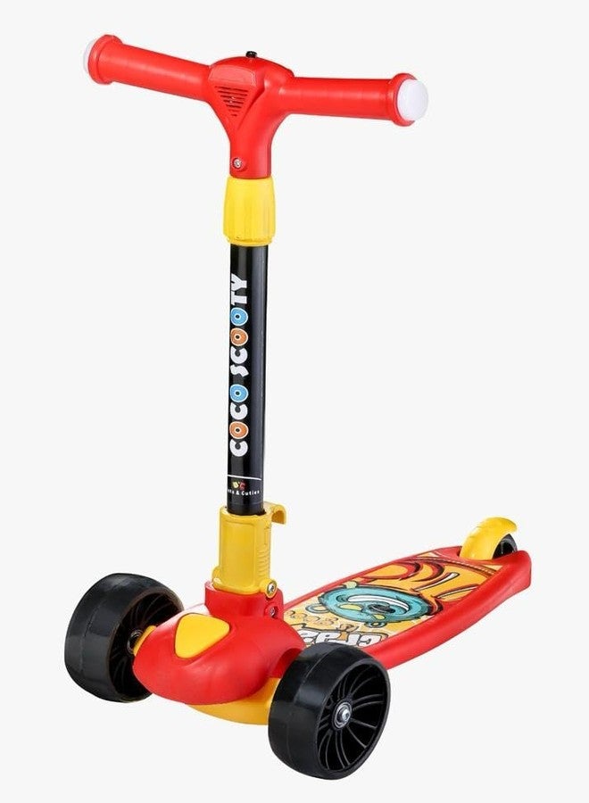Drumstone (𝗦𝗽𝗲𝗰𝗶𝗮𝗹 𝟭𝟬 𝗬𝗲𝗮𝗿𝘀 𝗪𝗮𝗿𝗿𝗮𝗻𝘁𝘆) Adjustable Kick Scooter for Kids with LED Light-Up Wheels, Foldable Design, Sturdy Metal Frame, BIS & ISI Certified, Safe Outdoor Fun - Image 4